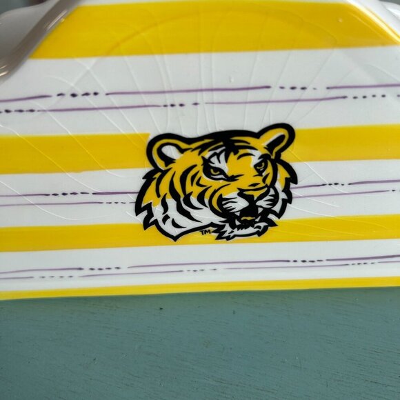 LSU Ceramic Tabletop Trio Y2K Geaux Tigers Tableware Tailgating Salt and Pepper - Picture 8 of 11